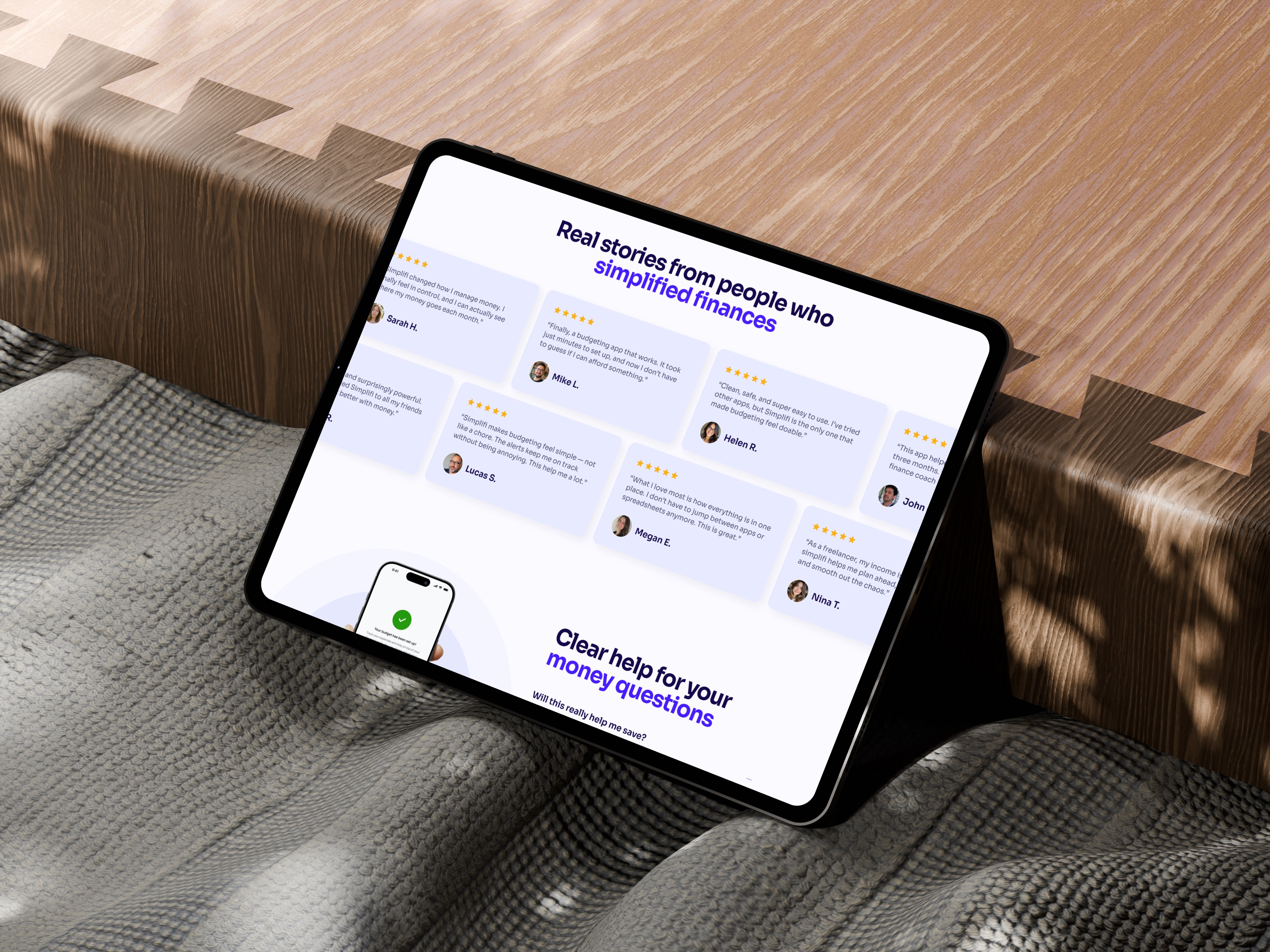 quicken app mockup